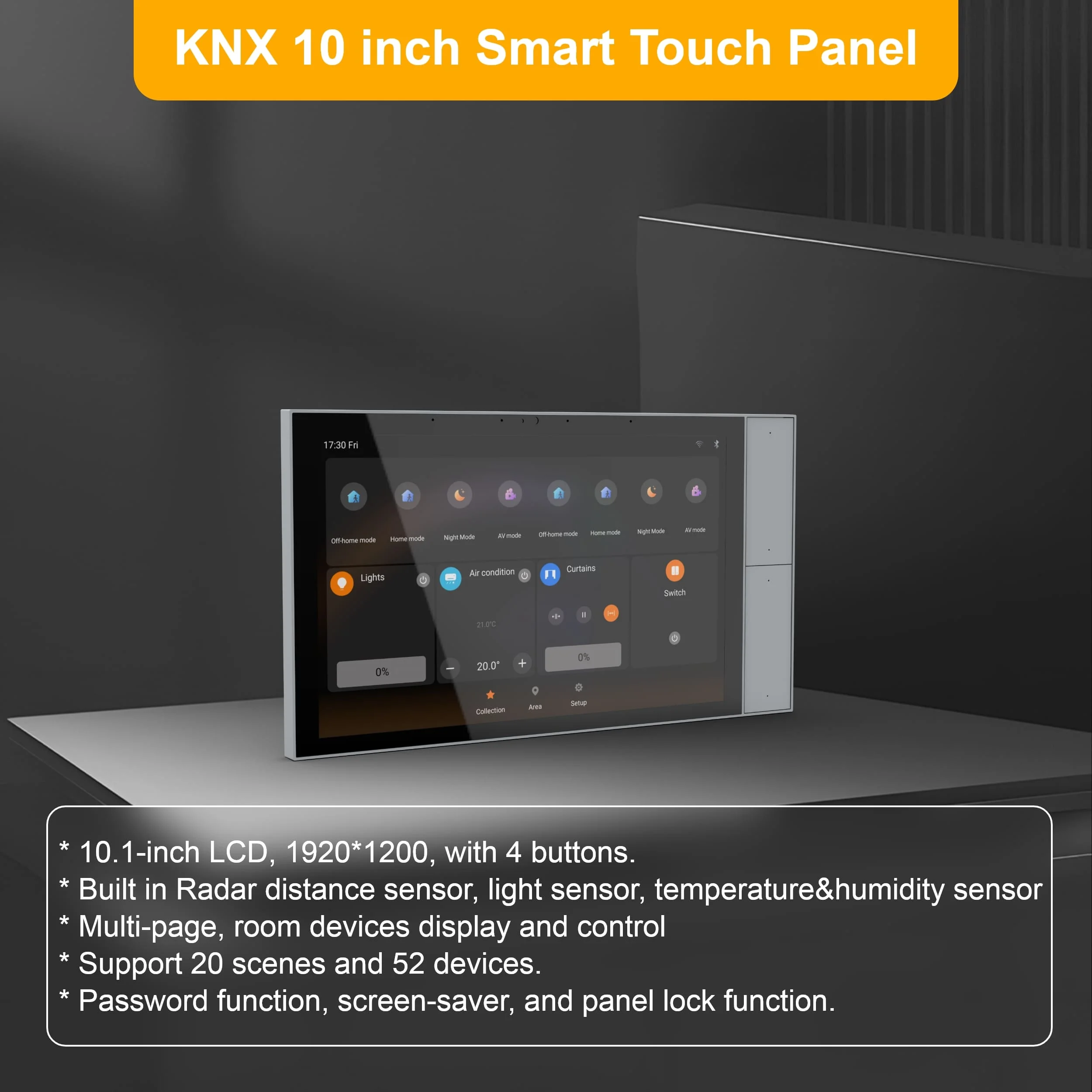 Smart Home Knx System - 2026年式スマートタッチパネル バスシステム用 スマートシーンウォールスイッチ KNXホームオートメーション Androidタッチコントローラー