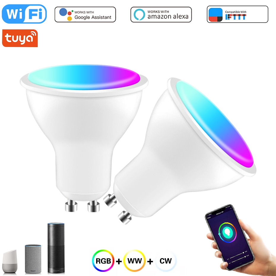 Smart Home Yellow - GU10 LED 電球スマート Wifi ランプ互換 Tuya