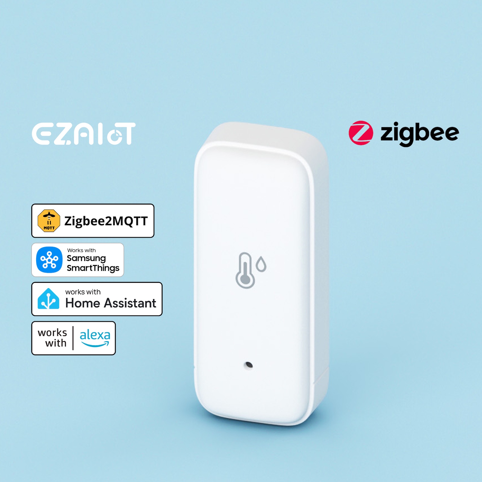 Smart Home Samsung - TuyaスマートZigbee 3.0温度湿度センサー アプリ遠隔監視 温度計 湿度計 スマートライフ