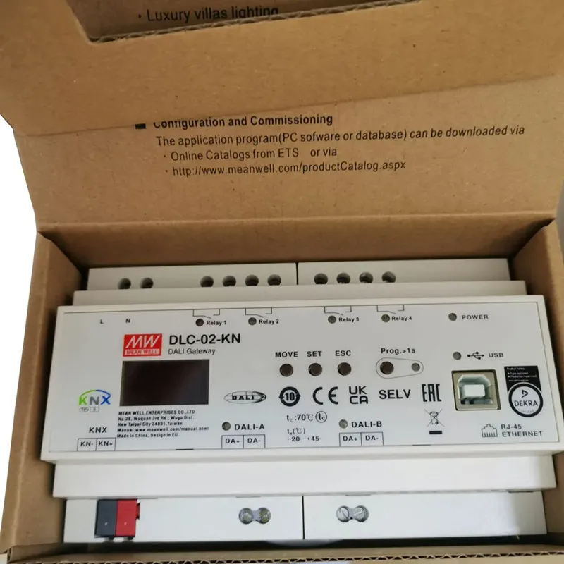 Smart Home Knx System - Mean Well DLC-02-KN KNX-DALIゲートウェイ、スマートホーム照明オートメーションシステム用DALIバス電源内蔵