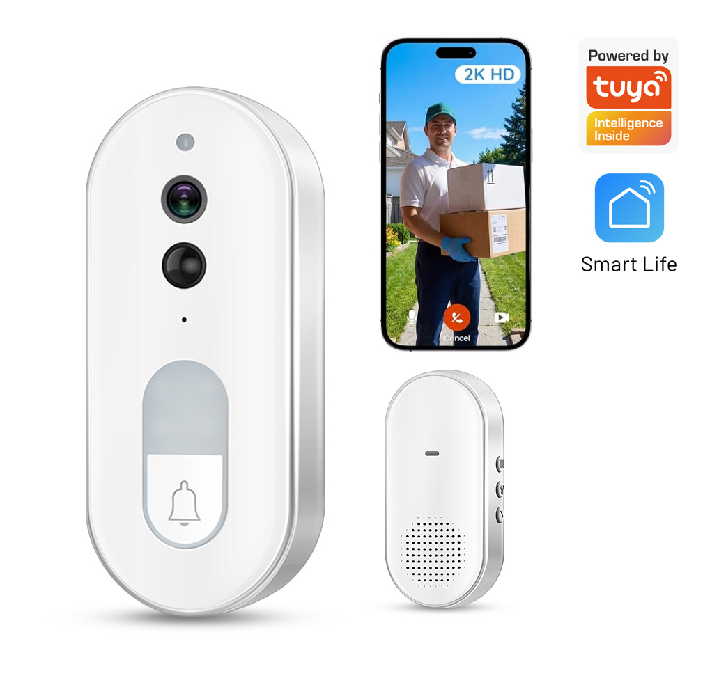 Smart Home Outdoor Camera - Tuya スマートビデオドアベル ワイヤレス 1080P HD 屋外カメラ