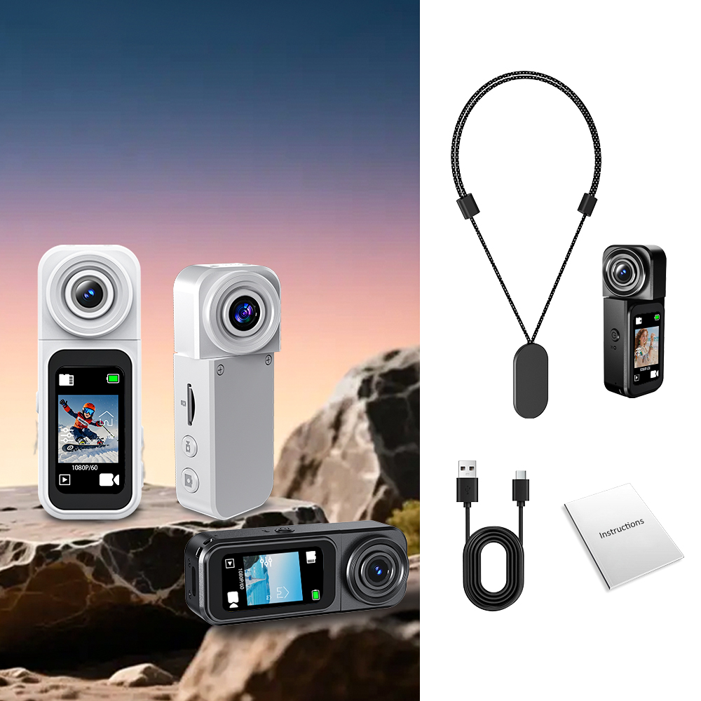 Smart Home Outdoor Camera - A75 WiFiアクションカメラ 強力磁気POV 2.7K録画 ハンズフリー 400mAhミニカムコーダー