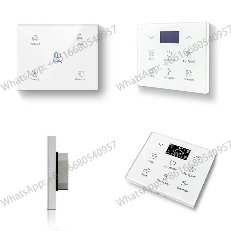 Smart Home Knx System - KNXタッチ式スマートライトスイッチパネルEUバックボックス設置ホテル客室照明コントローラーホームオートメーションシステム