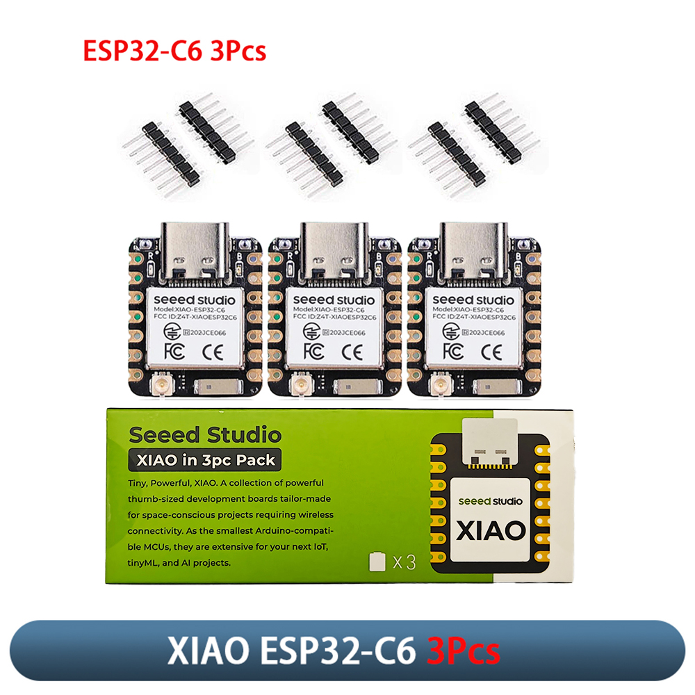 Smart Home Iot - XIAO ESP32-C6 3 個開発ボードモジュール 2.4GHz WiFi6