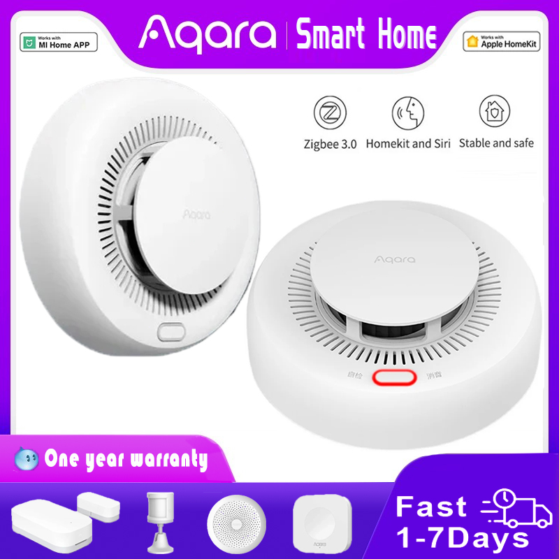 Smart Home Hub Apple - 新しい Aqara 煙探知機 Zigbee スマート火災警報器モニターサウンドアラートホームセキュリティアプリリモコン Xiaomi