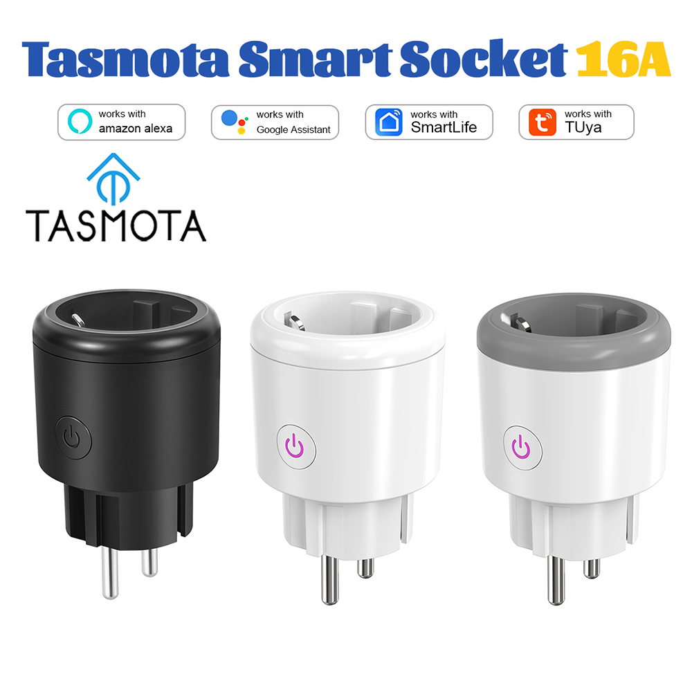Smart Wall Socket - Tasmota EUスマートプラグ 16A WiFi対応 電力モニター アプリ遠隔操作