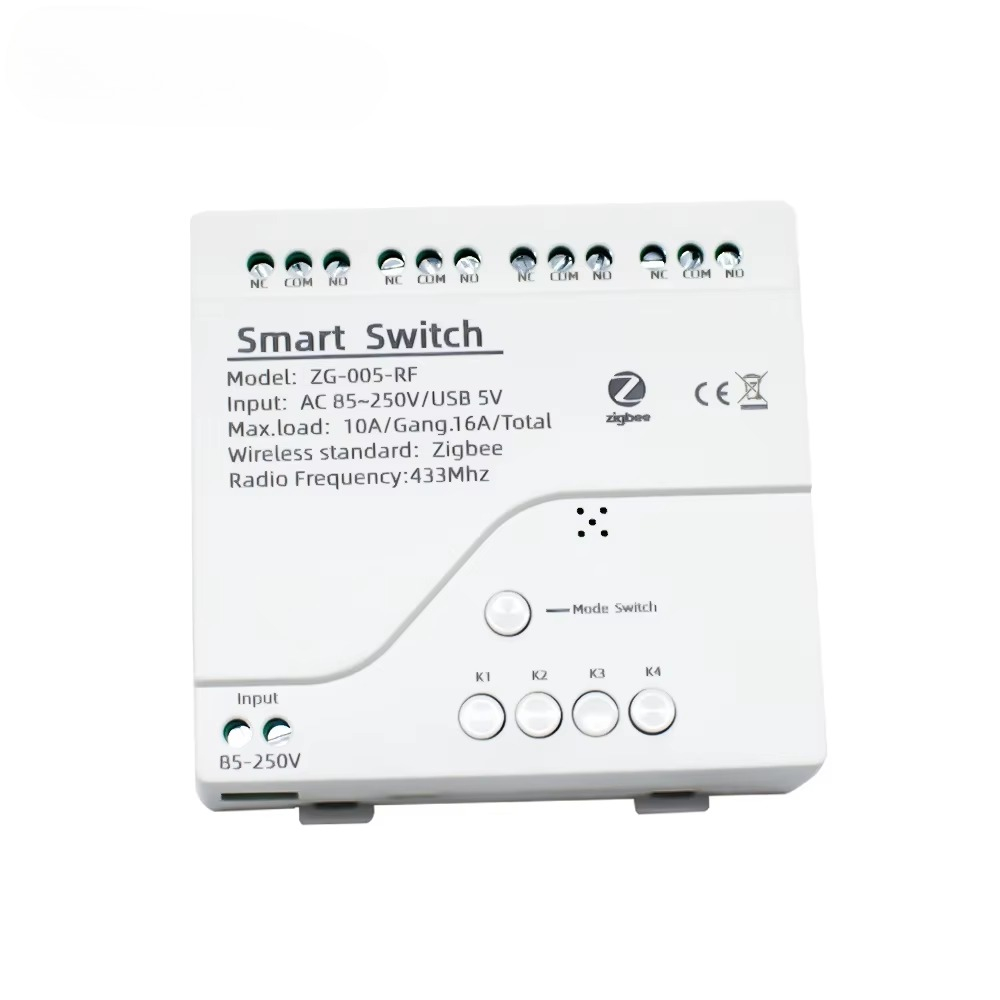 Smart Home Ac - Tuya 4CH Zigbeeスイッチリレーモジュール USB 5V AC