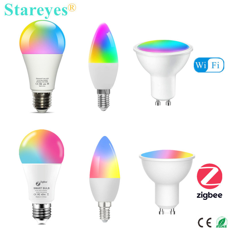 Smart Home Yellow - TuyaスマートWiFi Zigbee RGBCCT E27 9W LED電球
