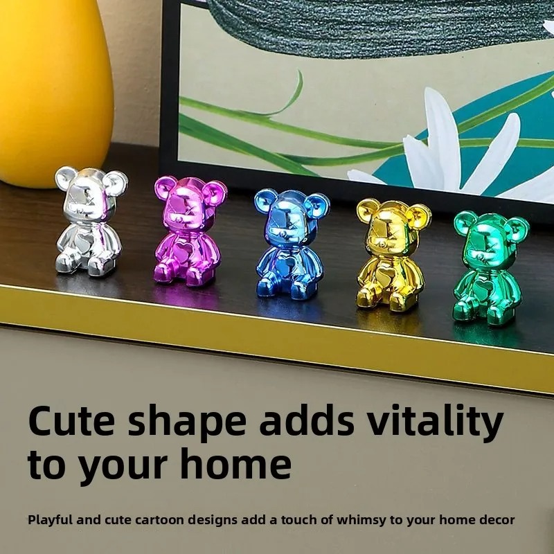 Smart Home Samsung - 高級電気メッキバイオレントベアリビングルームカーオーナメントクリエイティブハンドメイドDIYタイドプレイベアルームデコレーション
