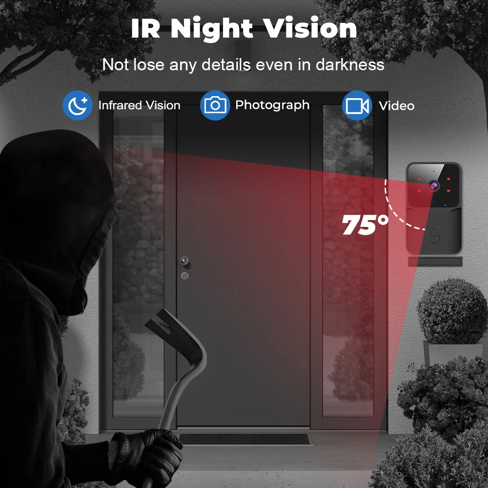 2026 WiFiビデオドアベル 1080P Tuyaスマー - Smart Home Outdoor Camera のレビューと価格