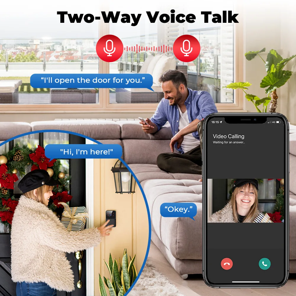2026 WiFiビデオドアベル 1080P Tuyaスマー - Smart Home Outdoor Camera のレビューと価格