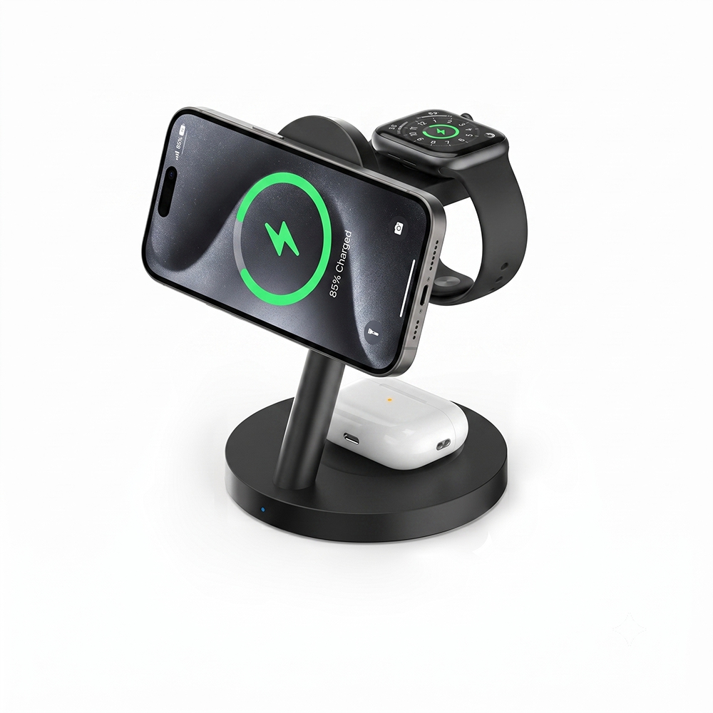 3in1 Qi2.2 25W高速ワイヤレス充電ステーション  - Smart Home Iot のレビューと価格