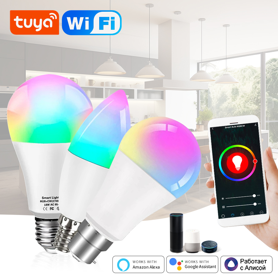TuyaスマートWiFi電球 Alexa対応 アリス音声コン - Smart Home Yellow のレビューと価格