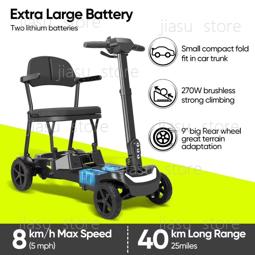 折りたたみ式スマート電動モビリティスクーター4輪安全移動車両 - Smart Elderly Home のレビューと価格
