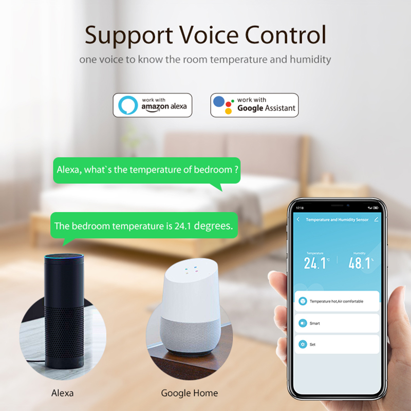 Tuya Smart Zigbee 温度および湿度センサー  - Smart Home Samsung のレビューと価格