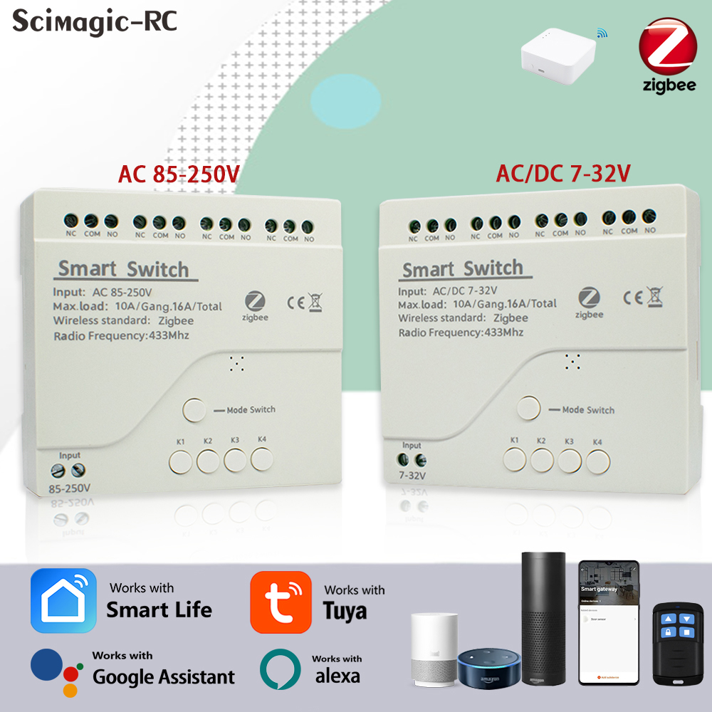 4CH Zigbee Tuya スマートホームリレーモジュー - Smart Home Ac のレビューと価格