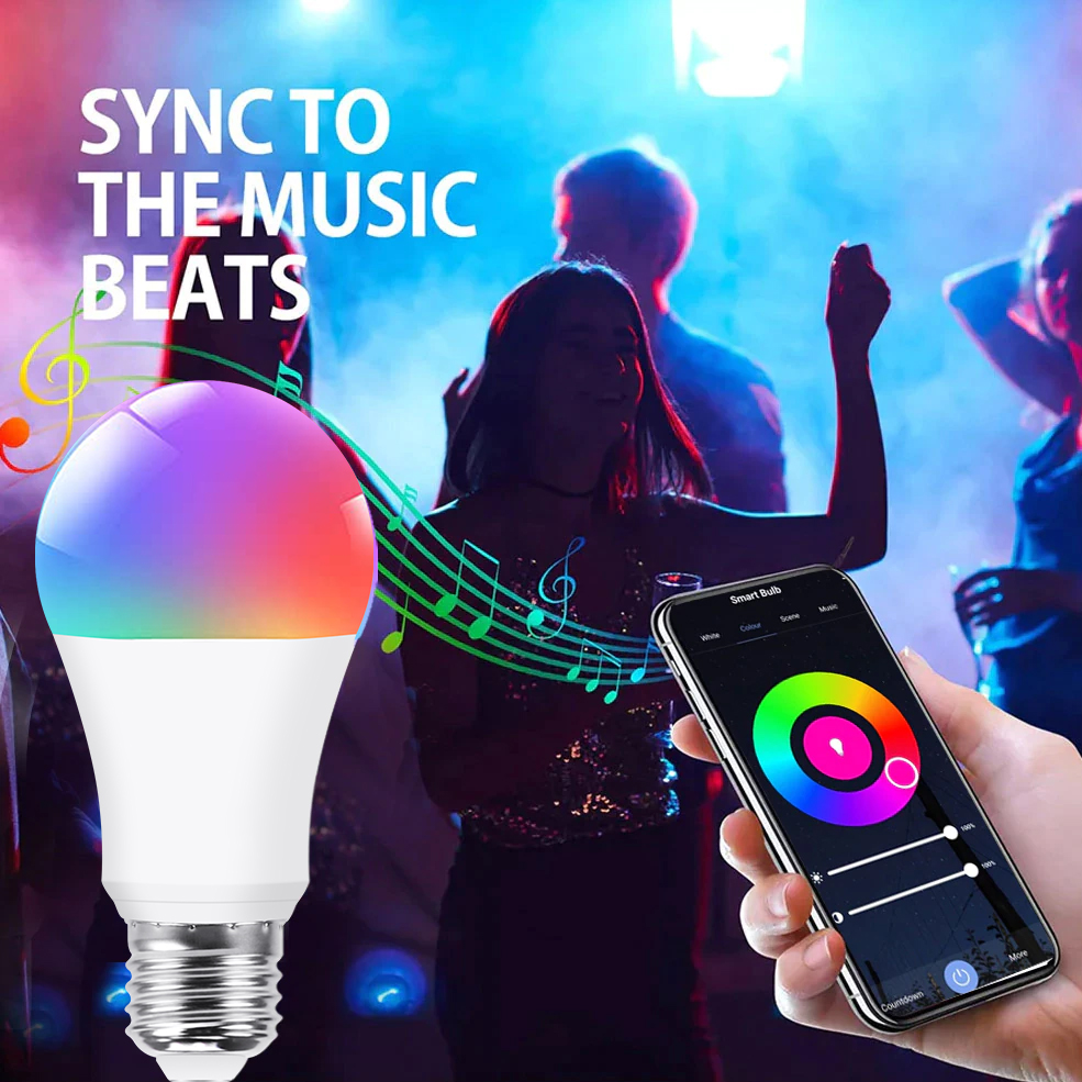 Tuya Wifi/Bluetooth スマート電球 E27 - Smart Home Yellow のレビューと価格