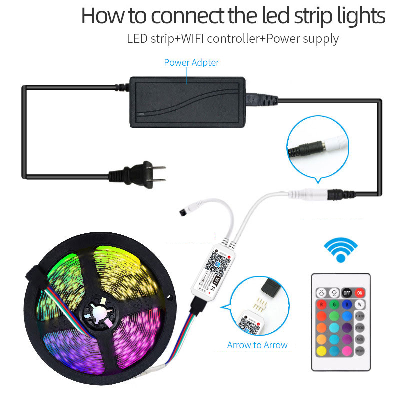 5M 10M 5050 RGB RGBW Wifi LEDス - Smart Home Yellow のレビューと価格