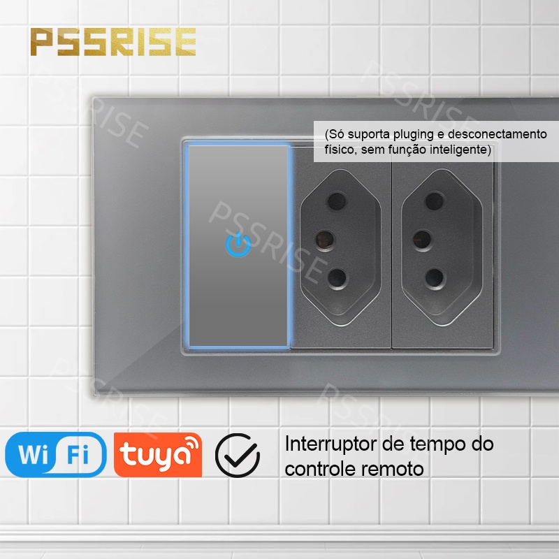 PSSRISE グレーガラス フルパドル ブラジル USB  - Smart Wall Socket のレビューと価格