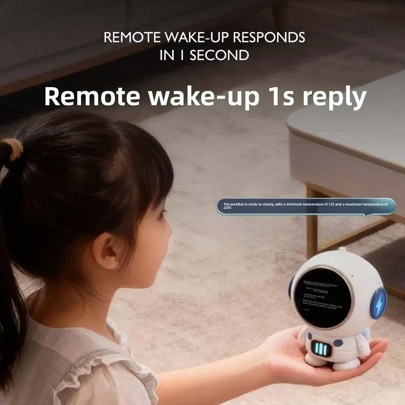 ミニ宇宙飛行士スマートAIロボットWiFiスピーカーLCDス - Smart Home Speaker のレビューと価格
