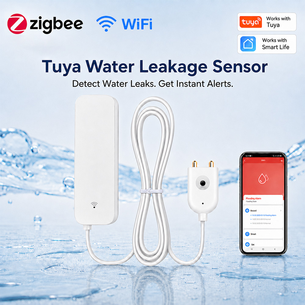 ZigBee WiFi 水漏れセンサー 洪水漏水警報器 Tu - Smart Home Networking のレビューと価格
