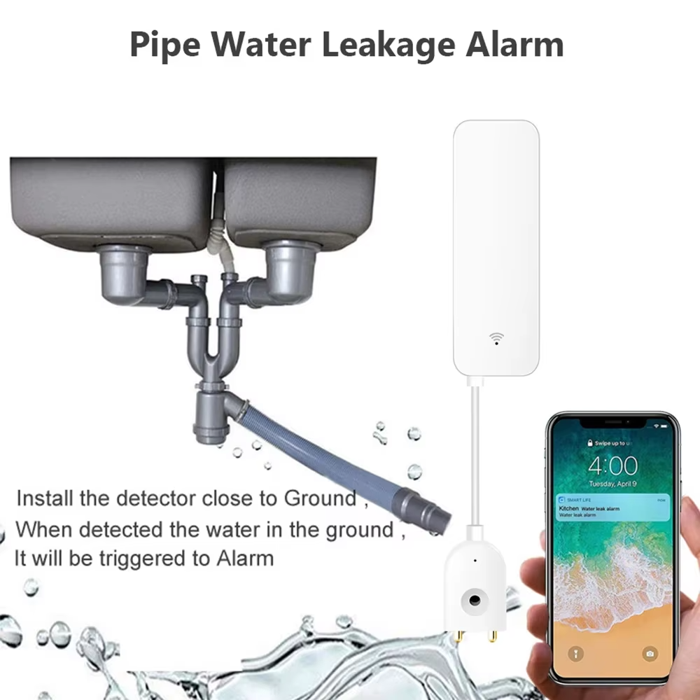 ZigBee WiFi 水漏れセンサー 洪水漏水警報器 Tu - Smart Home Networking のレビューと価格