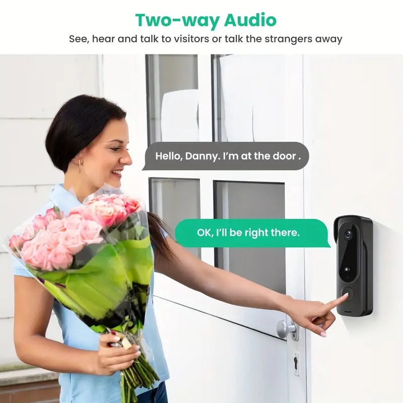 屋外ワイヤレスドアベル ソーラーカバー 1080P ビデオイ - Smart Home Hub Apple のレビューと価格