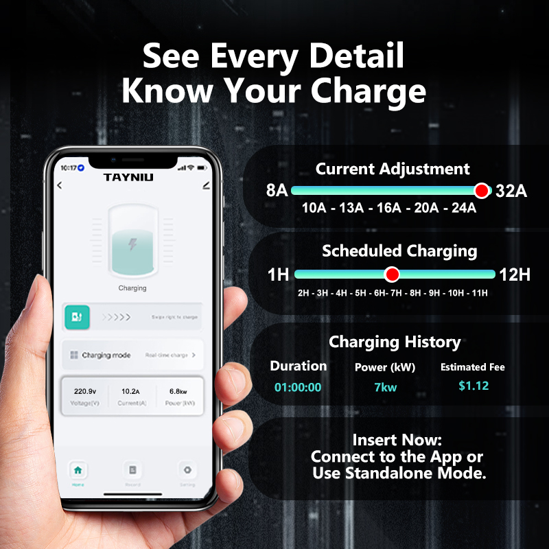 TAYNIU ポータブルEV充電器 3.5KW 16A レベ - Smart Home Ac のレビューと価格