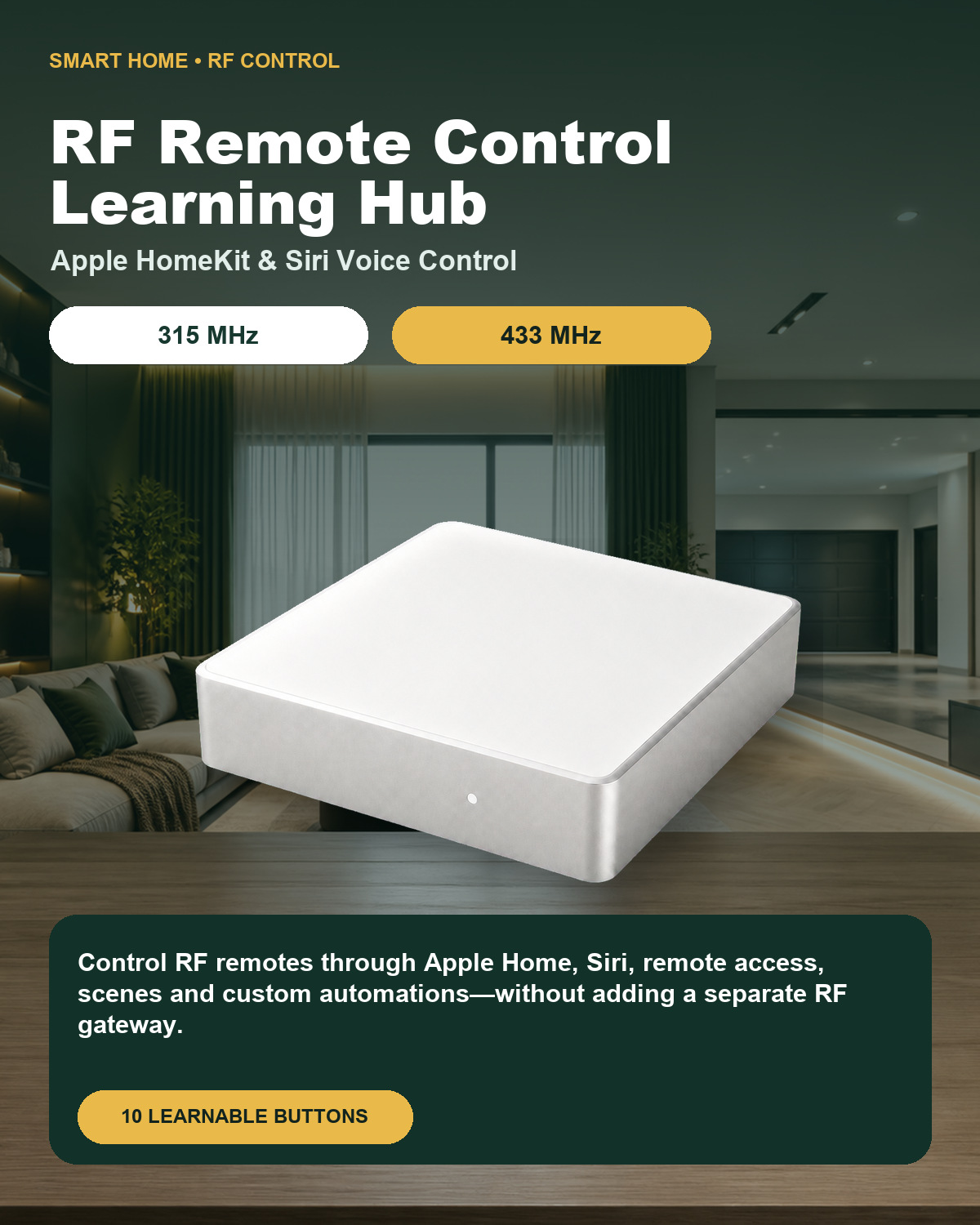 315/433MHz RFリモートコントロール学習ハブ、10 - Smart Home Hub Samsung のレビューと価格