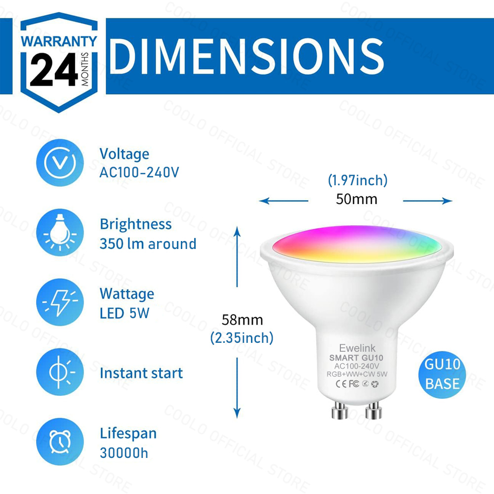 ZigBee GU10 WiFi スマート LED 電球 R - Smart Home Yellow のレビューと価格