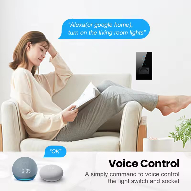 UNKAS Wifi スマートブラジルライトスイッチ壁ソケッ - Smart Home Networking のレビューと価格