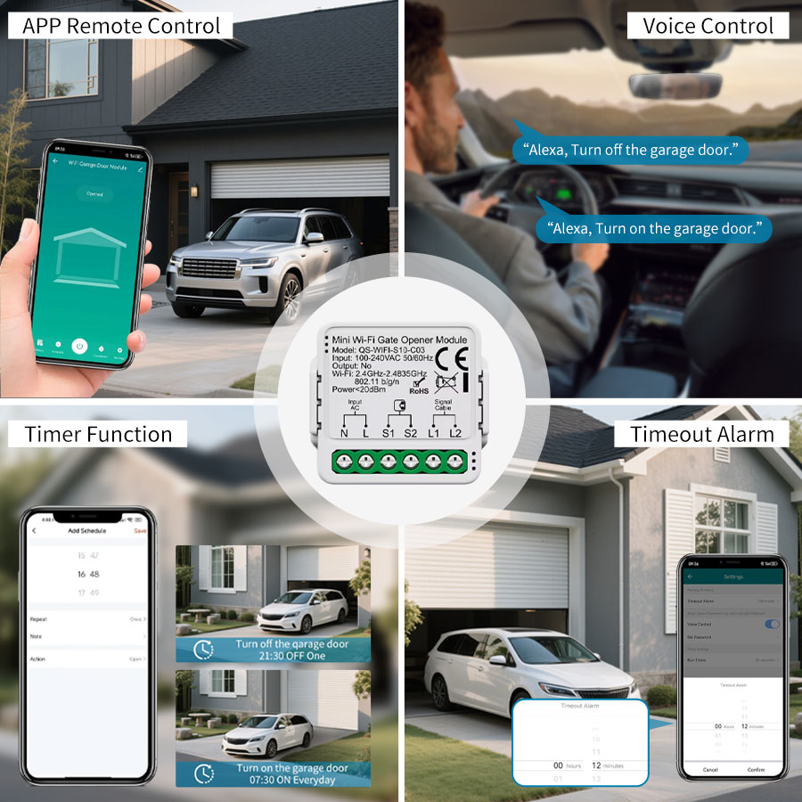 Tuya スマート WiFi または Zigbee ガレージ - Smart Home Networking のレビューと価格