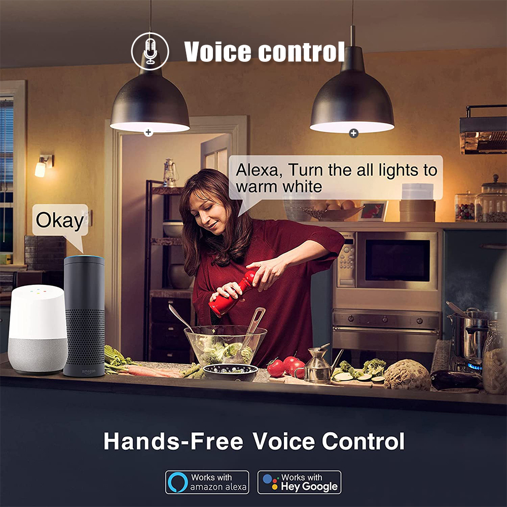 Coolo-Tuya wifi接続LED電球,調光可能ランプ - Smart Home Yellow のレビューと価格