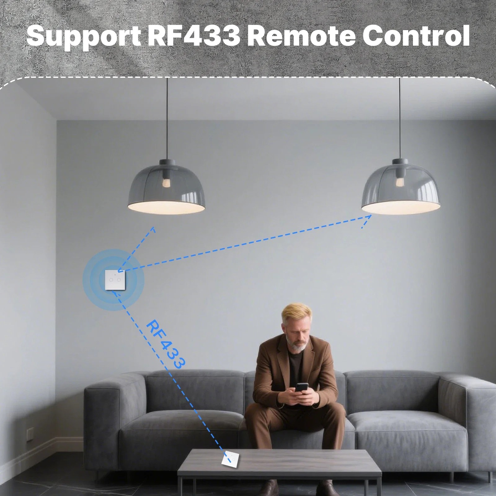 MOES WiFi+RF433 スマートタッチスイッチ、中性 - Smart Home Moes のレビューと価格