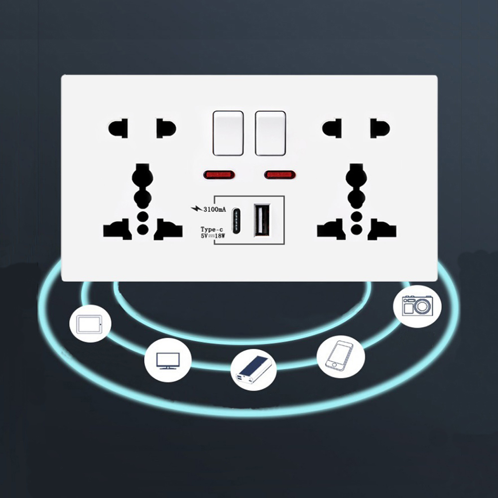 18W Type-C急速充電対応コンセント 13A スマート - Smart Wall Socket のレビューと価格