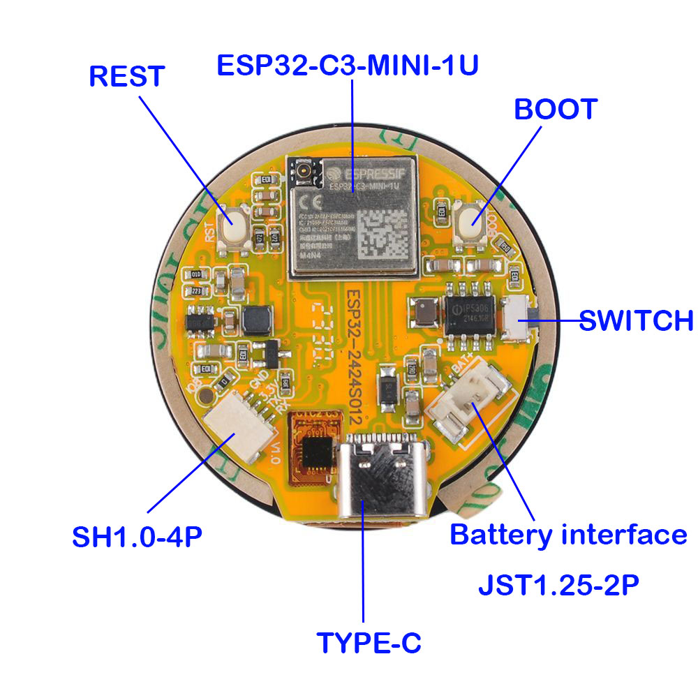 ESP32 ディスプレイ 1.28 インチ ESP32-C3 - Smart Home Arduino のレビューと価格