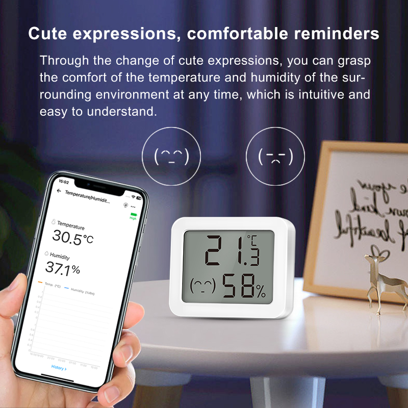 Ewelink Zigbee3.0 温度と湿度センサー リア - Smart Home Samsung のレビューと価格