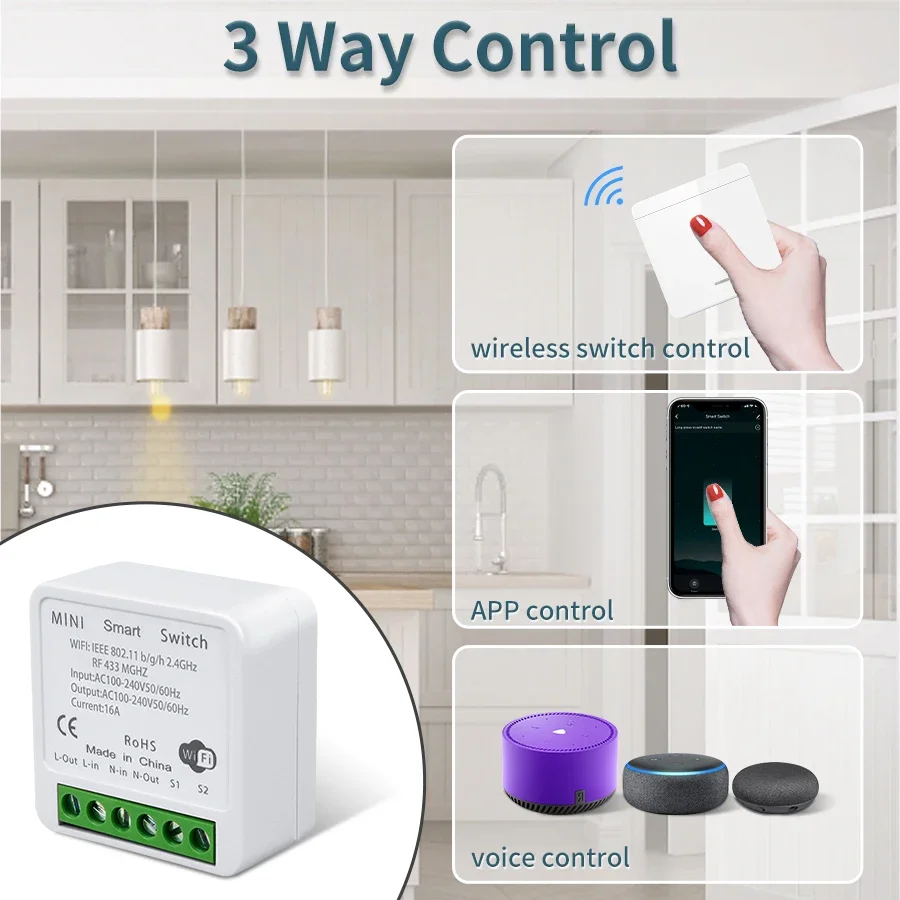 WiFi RF 433MHzスマートスイッチ Tuyaスマー - Smart Home Dashboard のレビューと価格