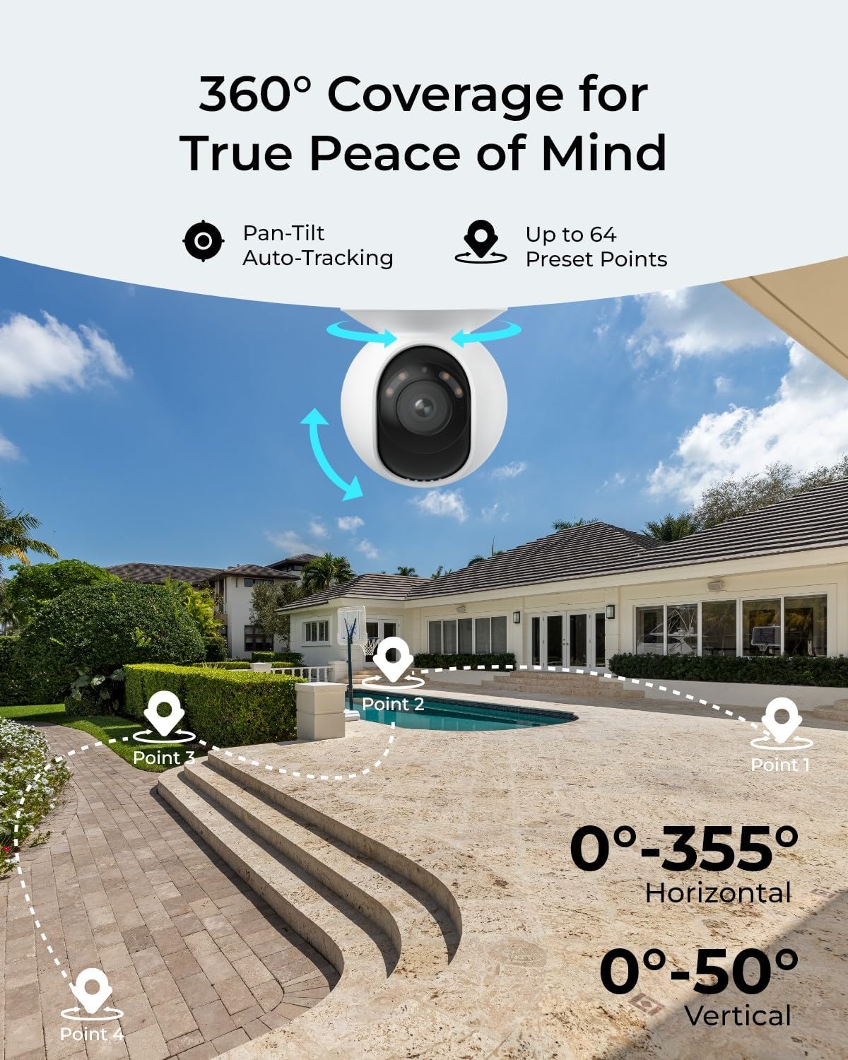PoE 4K屋外用ホームセキュリティカメラ（355付き） ° - Smart Home Outdoor Camera のレビューと価格