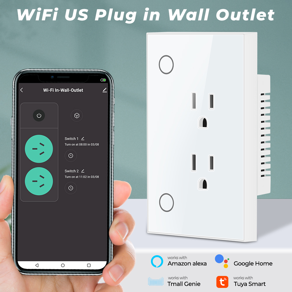 スマートライフの壁コンセント,16A,wifiプラグ,プラグ - Smart Wall Socket のレビューと価格
