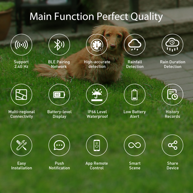 WiFi雨センサー 降雨期間検出 屋外防水 バッテリー駆動  - Smart Home Iot のレビューと価格