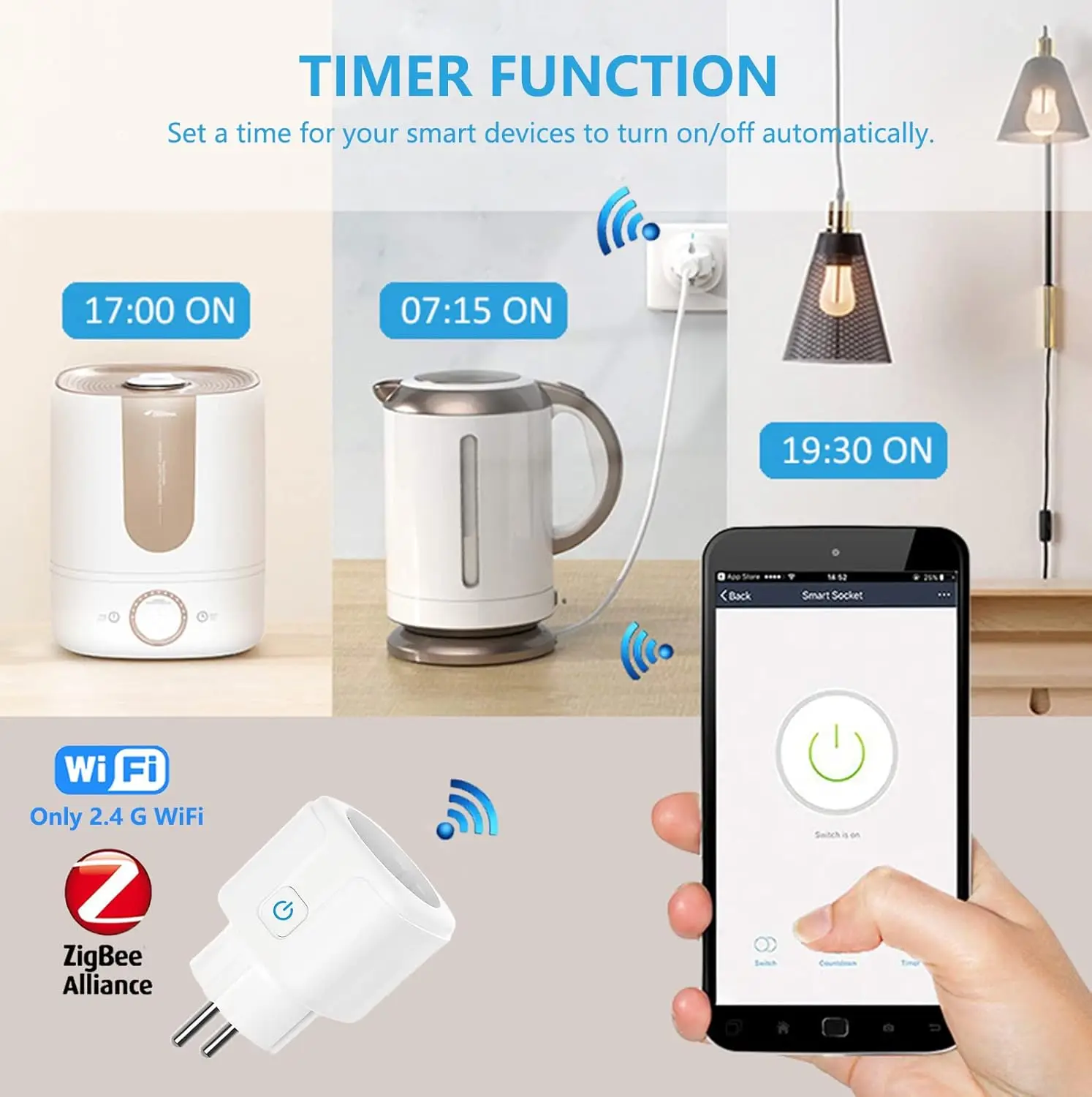 ZigBee EU プラグ 16A/20A スマートプラグ  - Smart Wall Socket のレビューと価格