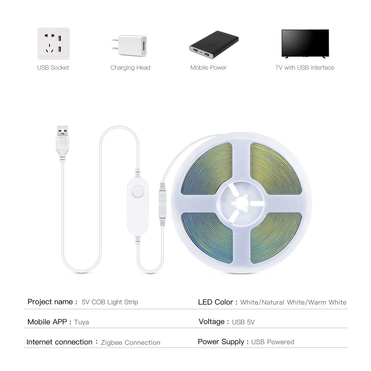 ネオンLEDストリップライト,調光可能なライト,Zigbee - Smart Home Yellow のレビューと価格