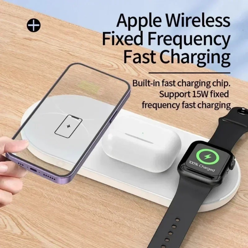 3-in-1 ワイヤレス充電パッド 急速充電ドックステーショ - Smart Home Iot のレビューと価格