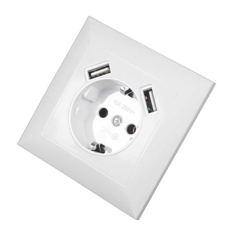 新型壁掛け電子ソケット 5V2A EU規格電源コンセント デ - Smart Wall Socket のレビューと価格