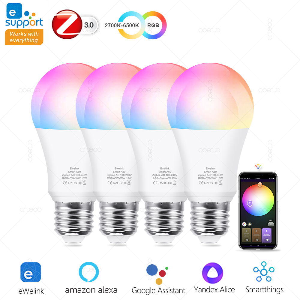 15 ワット 18 ワット E27 Zigbee スマート電 - Smart Home Yellow のレビューと価格