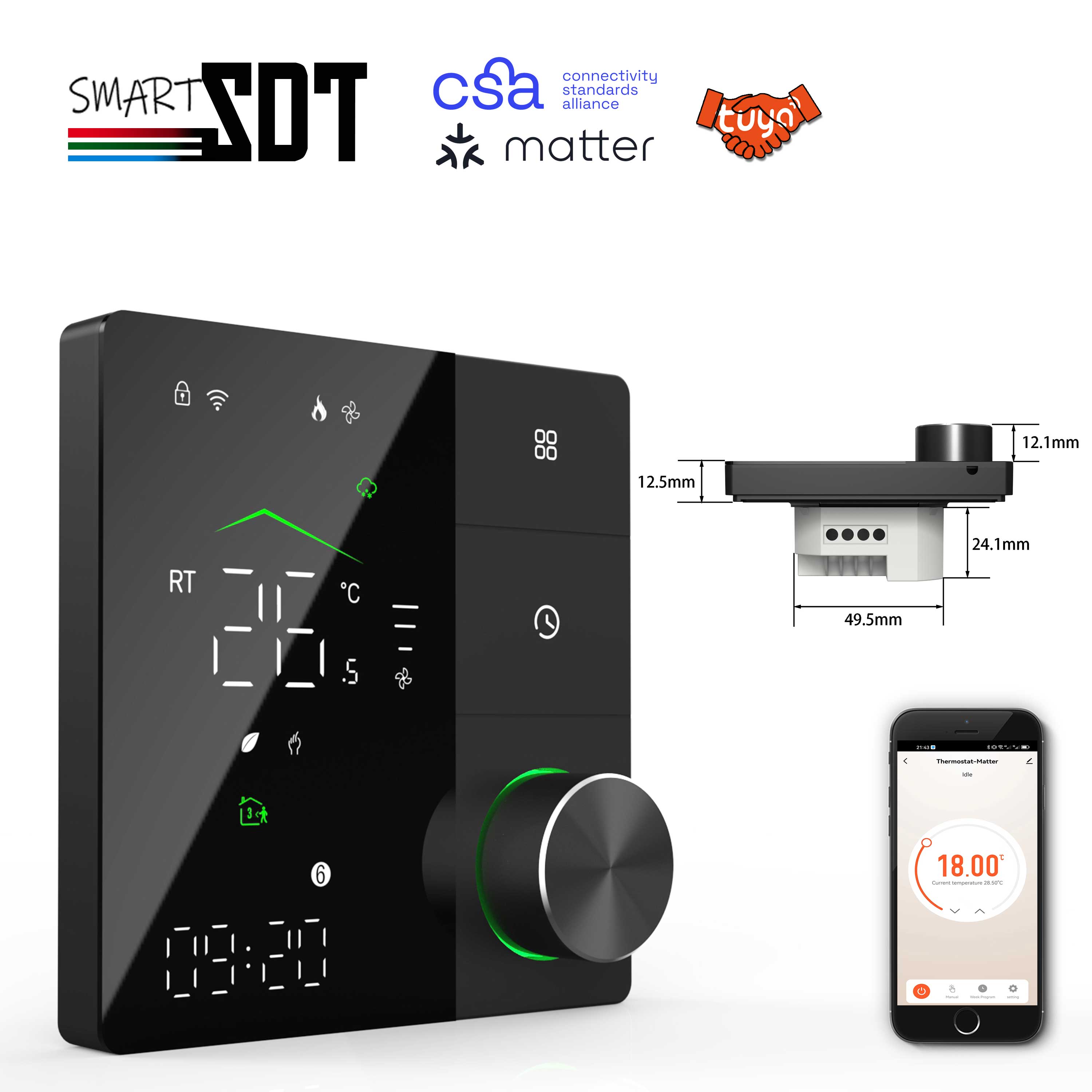 Zigbee用の加熱サーモスタット,wifiプロトコルと互換 - Smart Home Hub Apple のレビューと価格