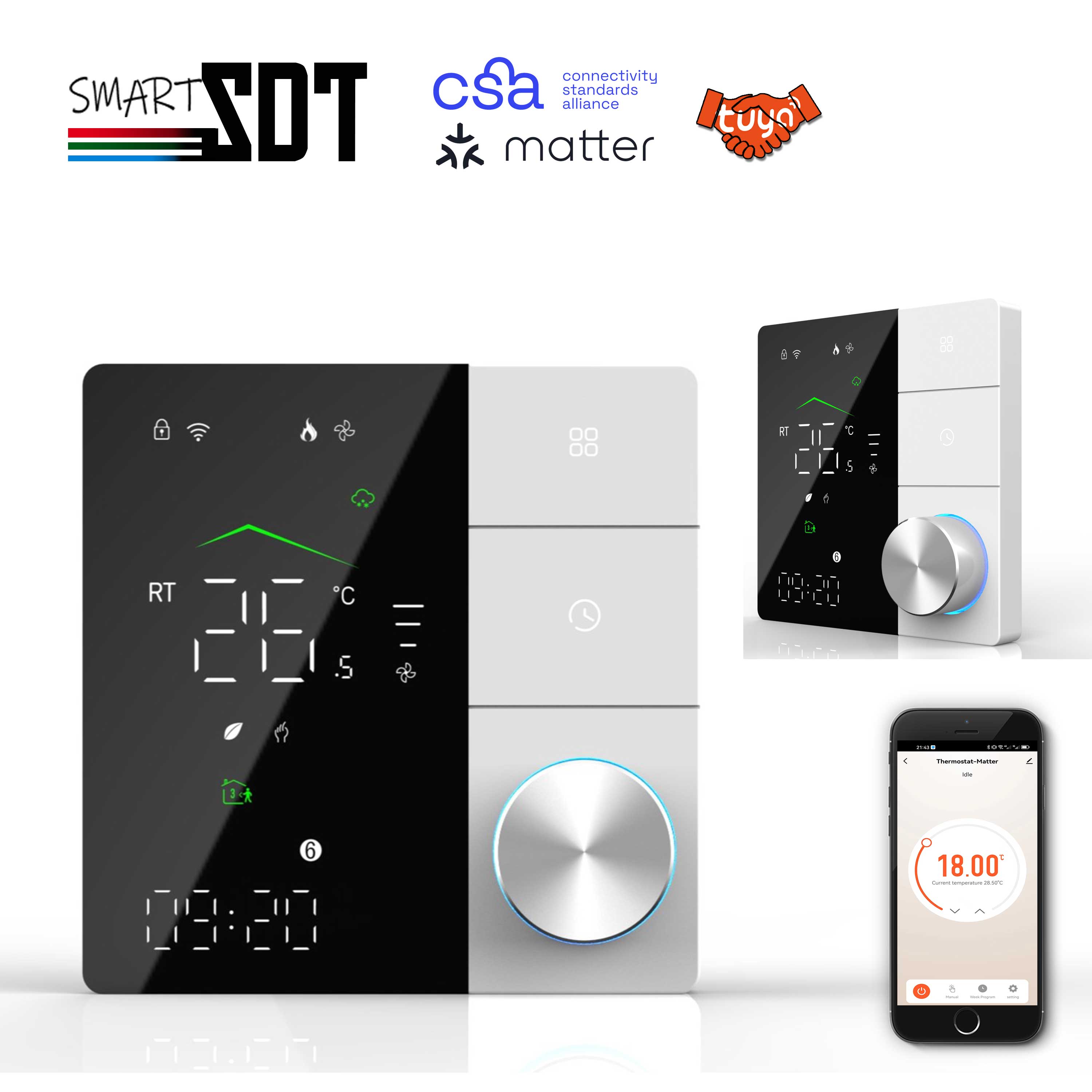 Zigbee用の加熱サーモスタット,wifiプロトコルと互換 - Smart Home Hub Apple のレビューと価格