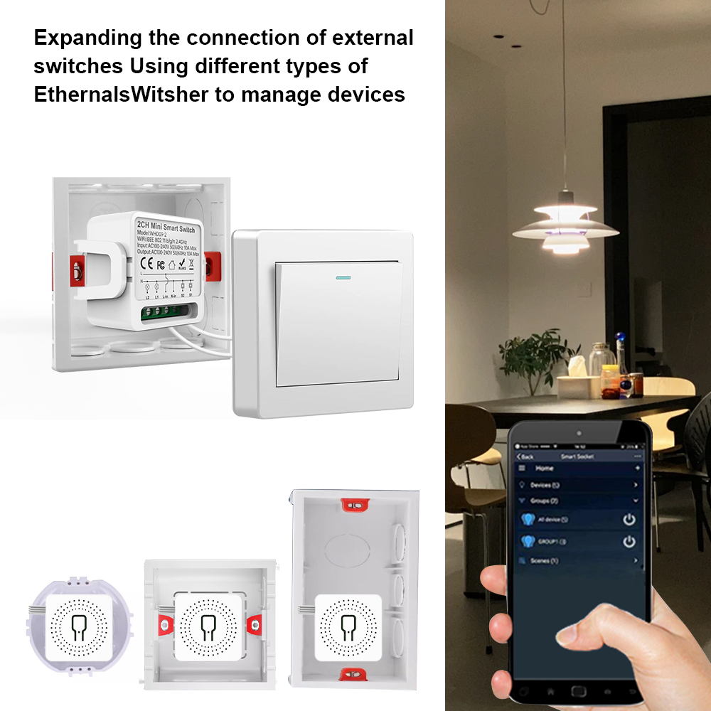 2ウェイTuyaスマートスイッチ2連スマートライトブレーカー - Smart Light Switch のレビューと価格