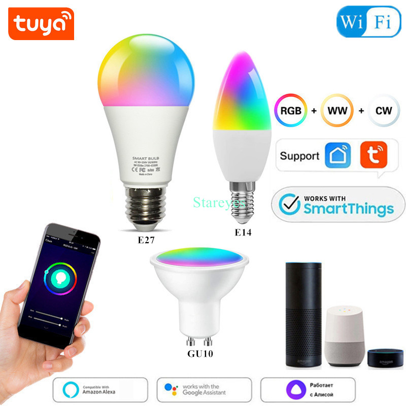 TuyaスマートWiFi Zigbee RGBCCT E27 - Smart Home Yellow のレビューと価格